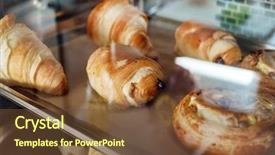  Presentation with pastry cookbook - Beautiful slides featuring gold factory - pastry in the oven backdrop and a tawny brown colored foreground
