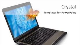  Presentation with goldfish - Audience pleasing presentation consisting of gold fish jumping from laptop backdrop and a  colored foreground