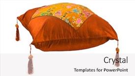  Presentation with white pills spilled from pills - Beautiful presentation featuring gold flower - decorative pillow isolated on white backdrop and a lemonade colored foreground