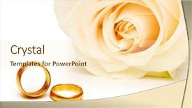  Presentation with wedding roses - Beautiful PPT layouts featuring gold flower - wedding concept with roses backdrop and a cream colored foreground