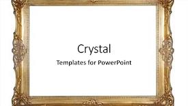  Presentation with gold frame - Beautiful PPT theme featuring gold frame isolated on white backdrop and a white colored foreground