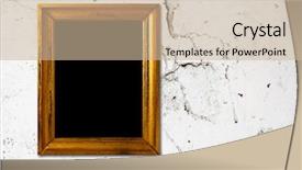  Presentation with gold frame - PPT theme with gold frame on a old background and a soft green colored foreground
