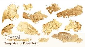  Presentation with metal bronze - PPT theme with gold-glitter-and-bronze-color background and a  colored foreground