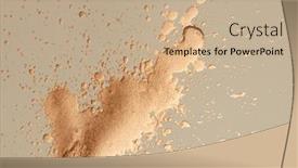  Presentation with glow - Presentation theme consisting of gold-glitter-spray-blot-dropson background and a coral colored foreground