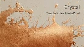  Presentation with gold glitter - Theme consisting of gold-glitter-spray-blot-dropson background and a soft green colored foreground