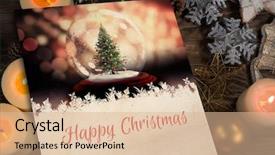  Presentation with happy image - Audience pleasing PPT theme consisting of gold globe - composite image of happy christmas backdrop and a lemonade colored foreground