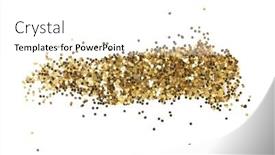 Presentation with fancy gold glitter sparkle confetti - Theme featuring gold-glow-confetti-dot-element background and a white colored foreground