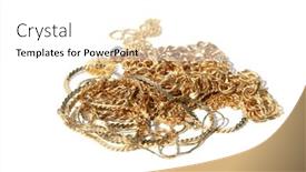  Presentation with jewelry gold - Theme featuring gold-gold-jewelry-cash background and a white colored foreground