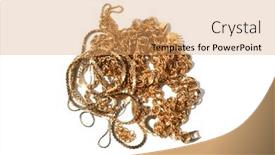  Presentation with jewelry gold - Presentation design with gold-gold-jewelry-cash and a coral colored foreground