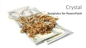  Presentation with jewelry gold - Presentation theme enhanced with gold-gold-jewelry-cash and a white colored foreground