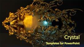  Presentation with treasure gold - Cool new slide set with gold golden skull made backdrop and a tawny brown colored foreground