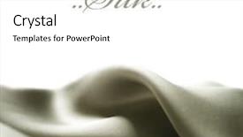  Presentation with silk - PPT theme with gold grey - silk isolated on white background and a white colored foreground