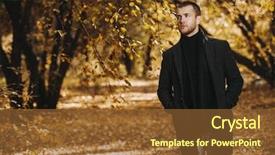  Presentation with autumn - Amazing slides having gold guy - modern handsome man backdrop and a  colored foreground