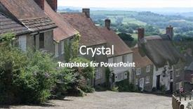  Presentation with monthly report gold exploration - PPT layouts having golden cottage house - gold hill shaftesbury background and a dark gray colored foreground