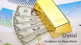  Presentation with 18th birthday rose gold - Colorful theme enhanced with gold ingot on a chart backdrop and a  colored foreground