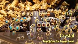  Presentation with jewelry gold - Presentation theme featuring gold jewellery - jewelry market in istanbul turkey background and a  colored foreground