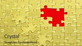  Presentation with jigsaw - PPT theme having gold jigsaw puzzle background and a  colored foreground