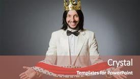  Presentation with audit business compliance concept - Slides enhanced with monarchy - king businessman in royal business background and a red colored foreground