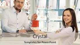  Presentation with cash - Slide deck having money gold - woman paying with cash background and a soft green colored foreground