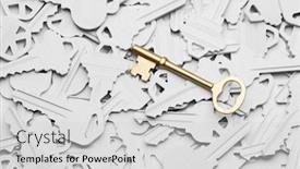  Presentation with ordinary - Cool new presentation theme with gold-key-in-sea backdrop and a light gray colored foreground