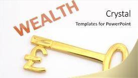  Presentation with gold jewellary - PPT theme with gold key with a pound background and a white colored foreground