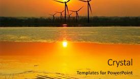  Presentation with goldsmith melting gold to liquid - Beautiful presentation featuring gold liquid and wind turbines backdrop and a gold colored foreground