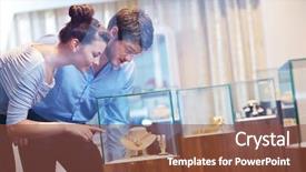  Presentation with luxury gold - PPT layouts having gold man - happy young romantic couple background and a tawny brown colored foreground