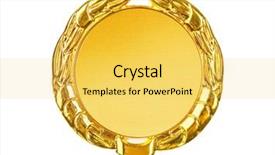 Presentation with gold medal - Beautiful PPT layouts featuring gold medal isolated on white backdrop and a yellow colored foreground