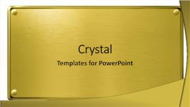  Presentation with plaque - Beautiful presentation theme featuring gold metal plaque or plate backdrop and a yellow colored foreground