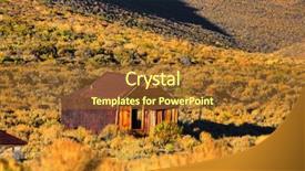  Presentation with california - Audience pleasing PPT theme consisting of gold mining history - old home in california desert backdrop and a tawny brown colored foreground
