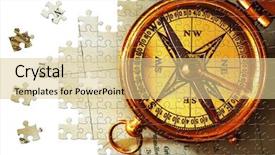  Presentation with compass map - Audience pleasing presentation consisting of puzzle antique brass compass backdrop and a lemonade colored foreground