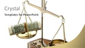  Presentation with powerful - Presentation design having gold-more-powerful-than-dollars background and a white colored foreground