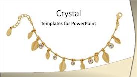  Presentation with white gold - Presentation design with gold necklace isolated on white background and a white colored foreground