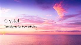  Presentation with sunset water seagull - Slide deck having gold new start - idyllic wallpaper sunset over water background and a lemonade colored foreground