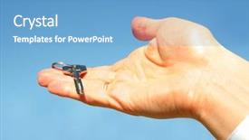  Presentation with floral border over white - PPT layouts featuring gold new start business - key in a palm background and a  colored foreground