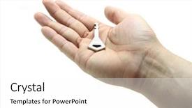  Presentation with silver - Beautiful theme featuring gold new start business - silver key in hand backdrop and a white colored foreground