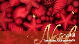 Presentation with noel - Audience pleasing theme consisting of gold-noel-sign-with-red backdrop and a crimson colored foreground