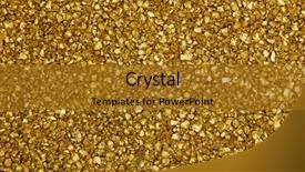  Presentation with gold nugget - Slide deck with gold nugget grains background close background and a gold colored foreground