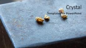  Presentation with nuggets - Amazing presentation theme having gold nuggets on a old backdrop and a light blue colored foreground