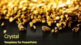  Presentation with gold black - Beautiful slides featuring gold nuggets spilling backdrop and a wine colored foreground