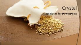  Presentation with nuggets - Amazing PPT theme having gold nuggets spilling backdrop and a lemonade colored foreground