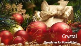  Presentation with new year - Amazing slide set having gold numbers 2016 - new year backdrop and a tawny brown colored foreground