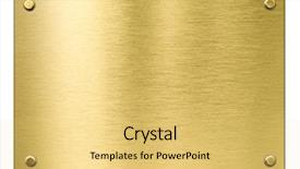  Presentation with plaque - Presentation design featuring gold or brass metal plaque background and a yellow colored foreground