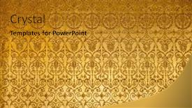  Presentation with pattern - Theme consisting of gold-ornamental-pattern-wall-background background and a gold colored foreground
