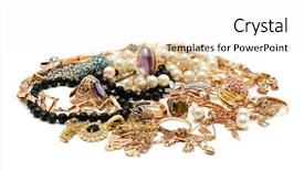  Presentation with green gold and white - Slide deck consisting of gold ornaments isolated background and a white colored foreground