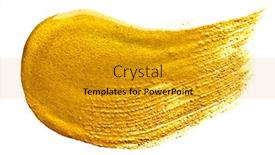  Presentation with paint smudge - Presentation design consisting of gold-paint-brush-stroke-isolated background and a gold colored foreground