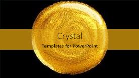  Presentation with paint smudge - Cool new presentation with gold-paint-drop-sample-stroke backdrop and a gold colored foreground