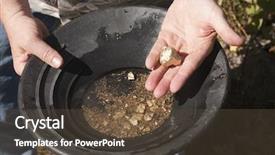  Presentation with rich man - Cool new presentation theme with gold panning man striking it backdrop and a tawny brown colored foreground