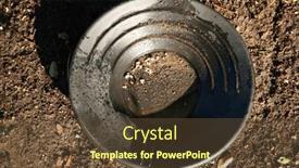  Presentation with treasure gold - PPT layouts having gold-panning-panning-for-gold and a tawny brown colored foreground