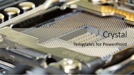  Presentation with cpu - PPT theme enhanced with gold pc - cpu socket of server mainboard background and a  colored foreground